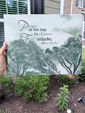 Faith Unlocks Green Tree Canvas Wall Art by